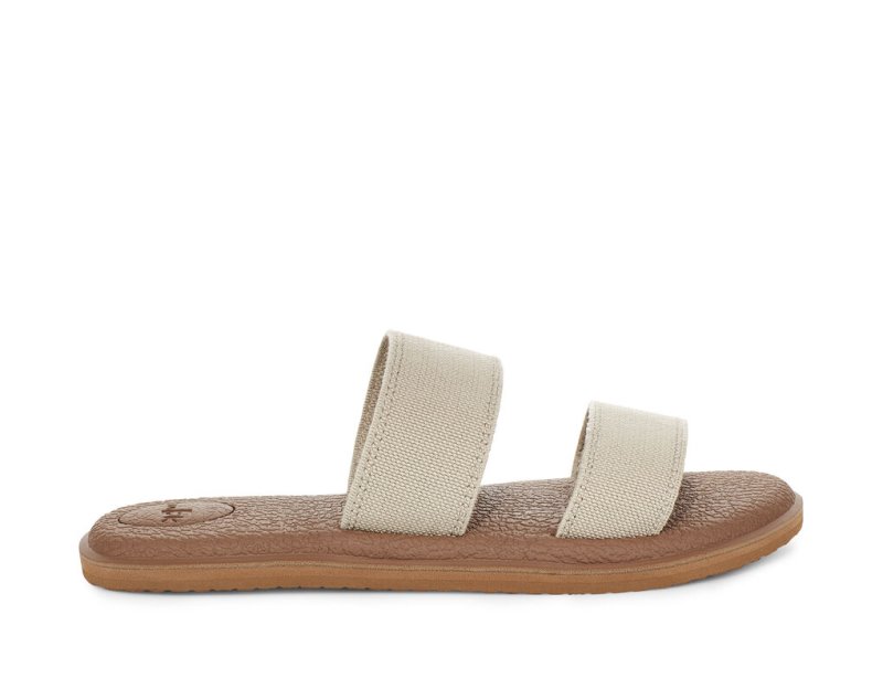 Sanuk Womens Yoga Gora Brown / Beige Sandals | CDIJTY154